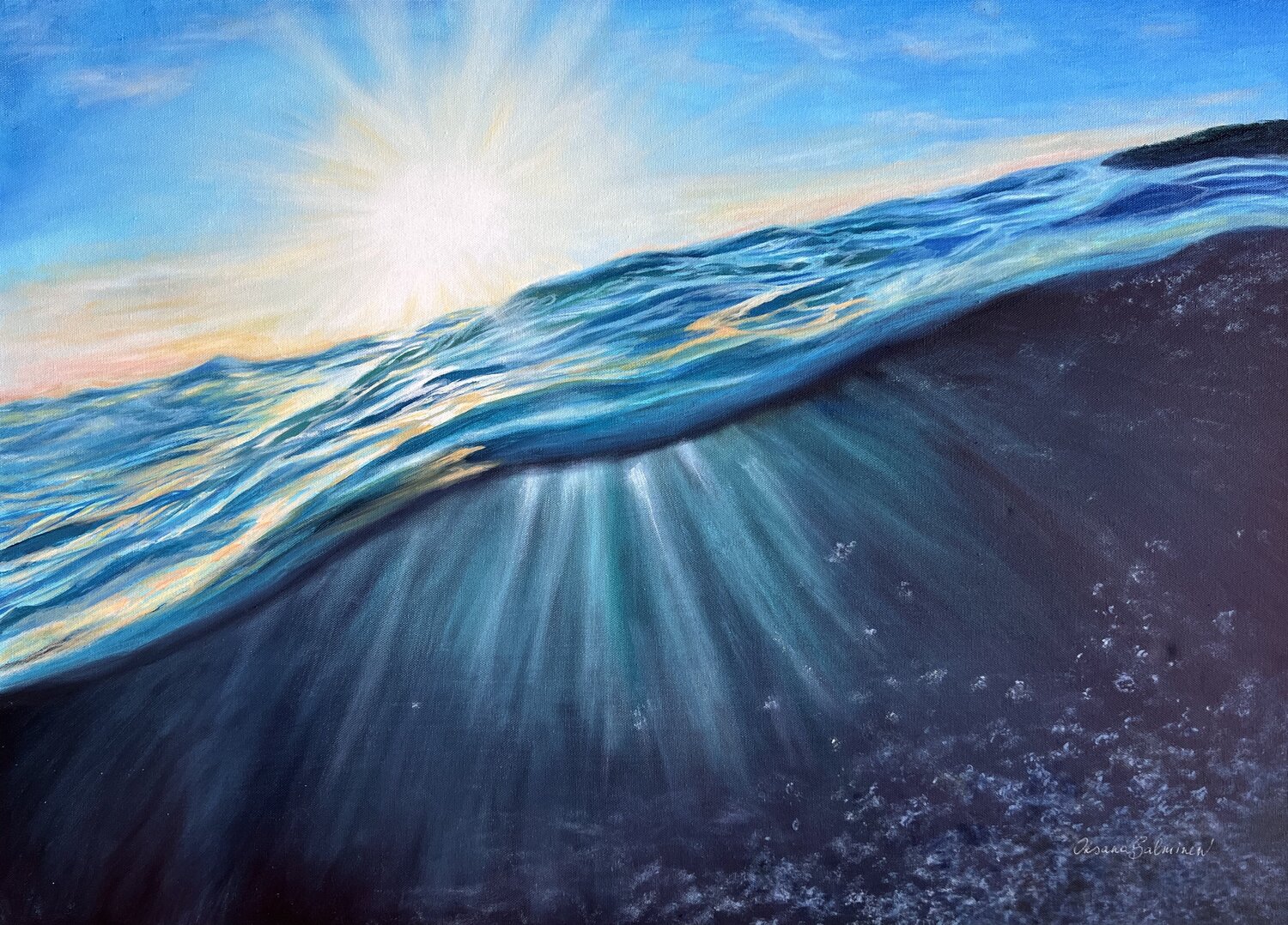 On the Edge Oksana Salminen Original painting for sale