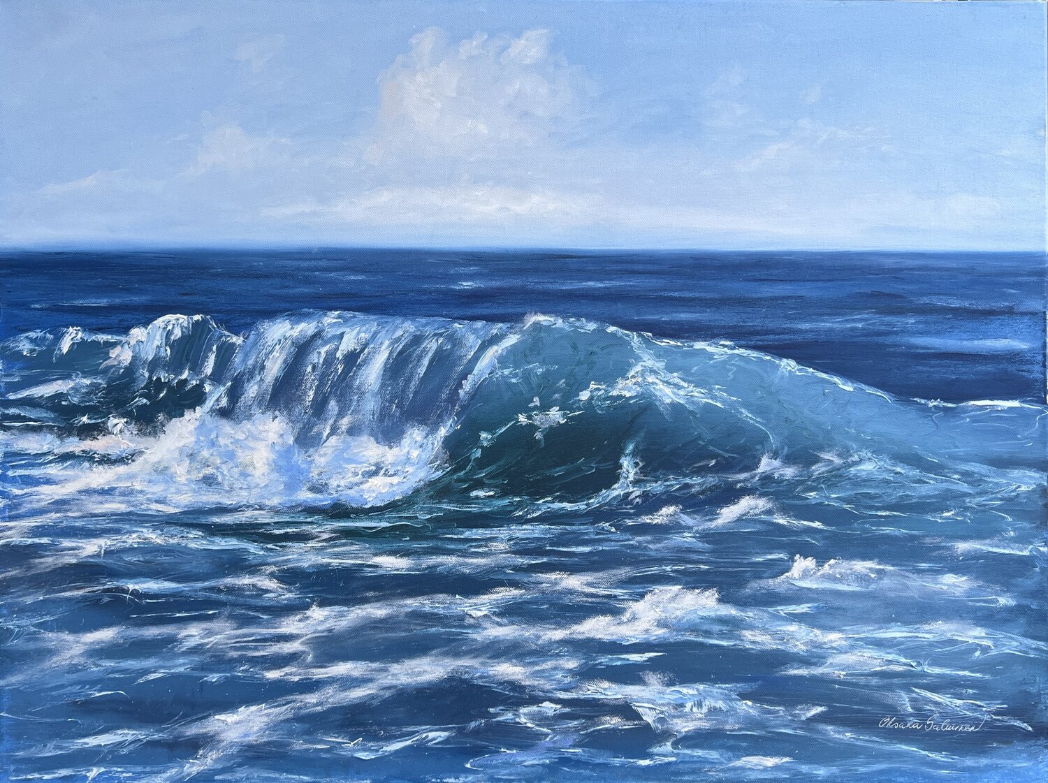 Crystal Wave Oksana Salminen Original painting for sale