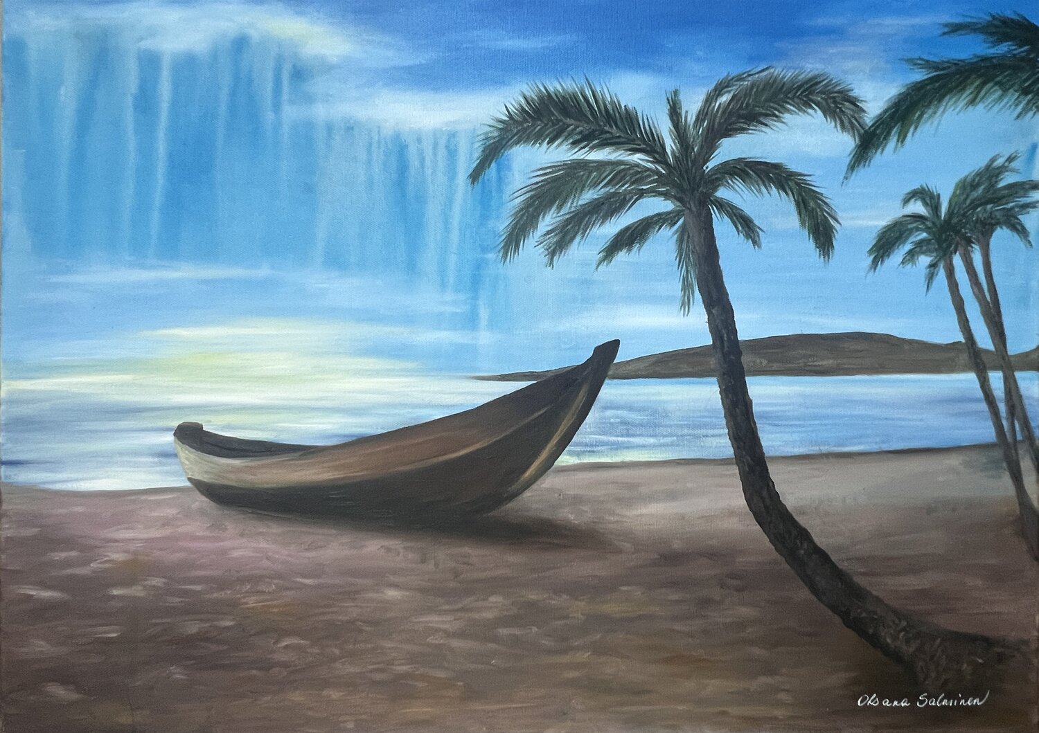 Dreaming at the Shore Oksana Salminen Original painting for sale