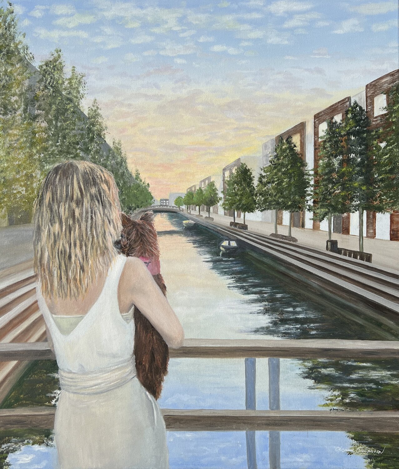 Girl at Sunset Oksana Salminen Original painting for sale