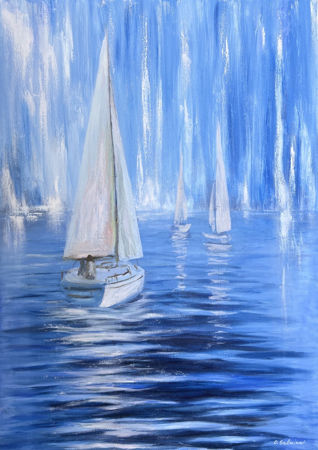 Dream Sailing Oksana Salminen Original painting for sale