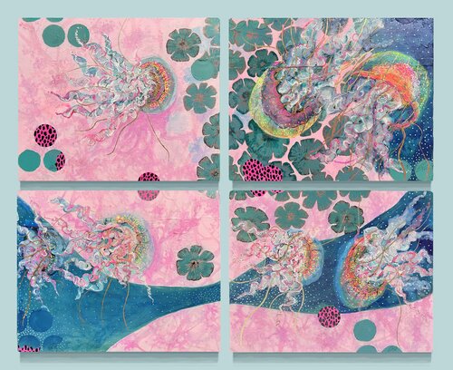 Floating thoughts by Paula Tejedor, Painting for Sale on Select