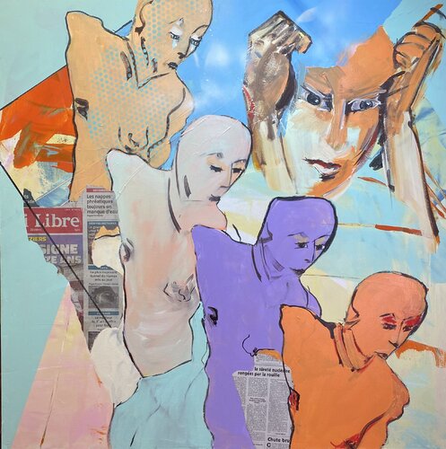 L'HOMME FACE AUX QUATRE ELEMENTS by francoise leblanc, Painting for Sale on Select