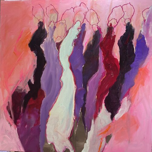 CONVERSATION DE FEMMES by francoise leblanc, Painting for Sale on Select