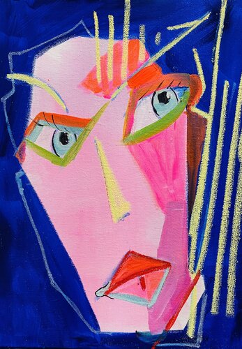T114 FEMME 2050 by francoise leblanc, Painting for Sale on Select