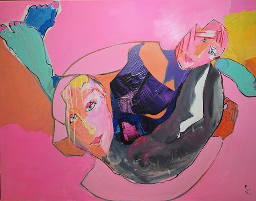 T125 UN MOMENT DE TENDRESSE by francoise leblanc, Painting for Sale on Select