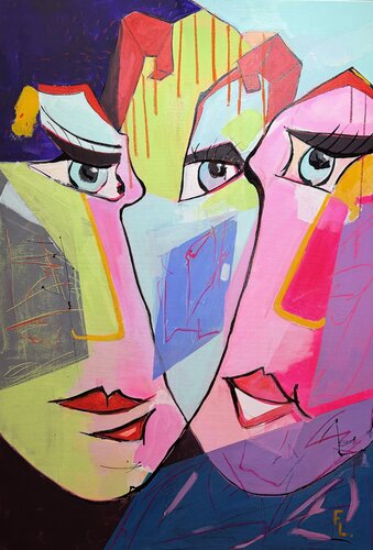 T126 FEMMES 2050 by francoise leblanc, Painting for Sale on Select