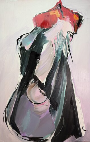 LA PAROLE RETENUE by francoise leblanc, Painting for Sale on Select