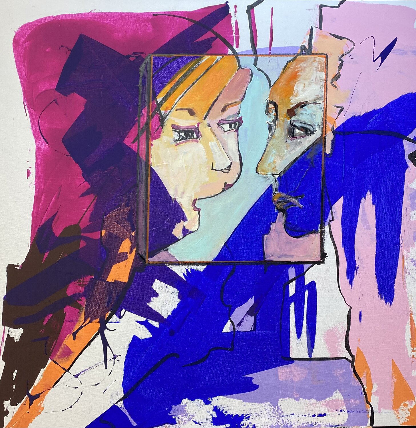 LES COMMERES francoise leblanc Original painting for sale