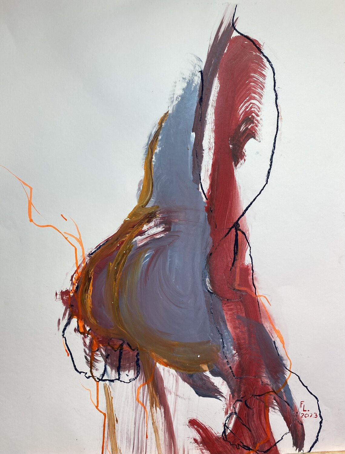 FEMME ETE 2023 francoise leblanc Original painting for sale