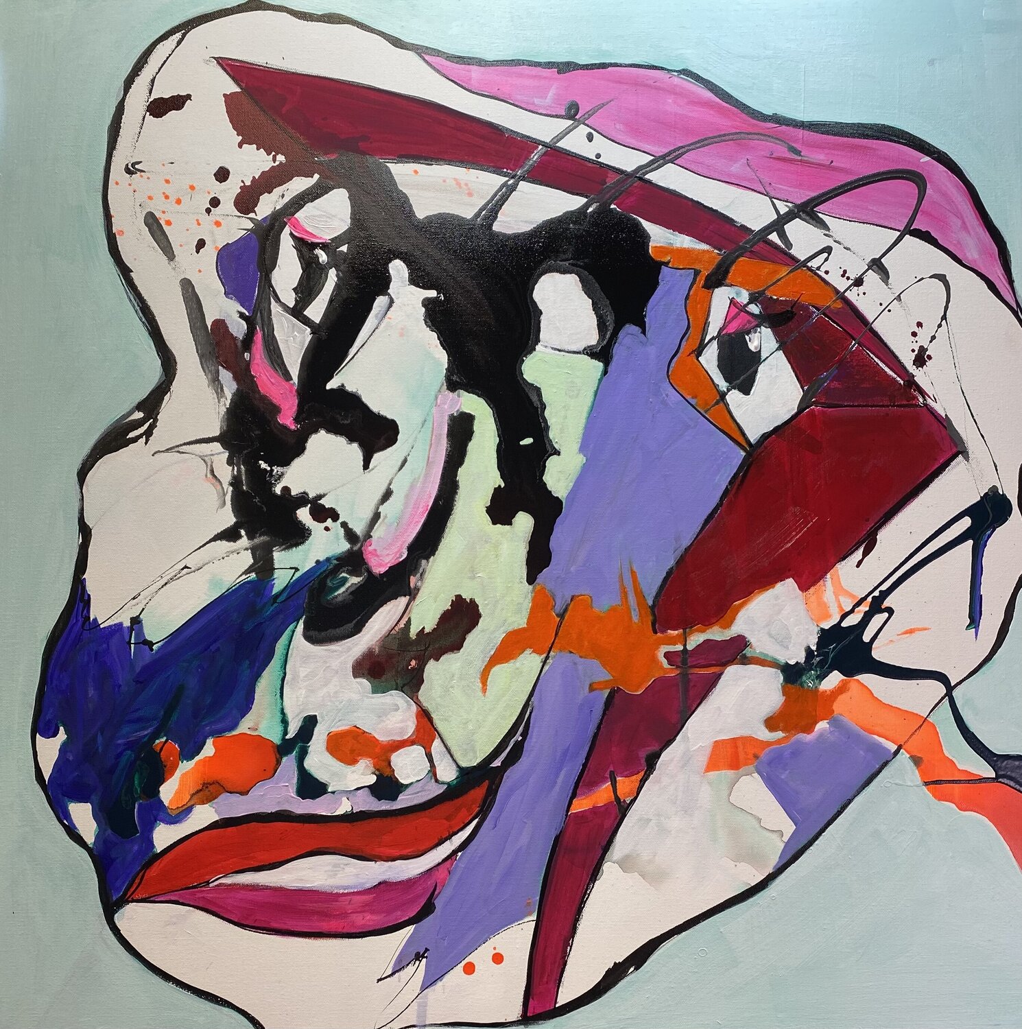 EXPLOSION DE VIE francoise leblanc Original painting for sale