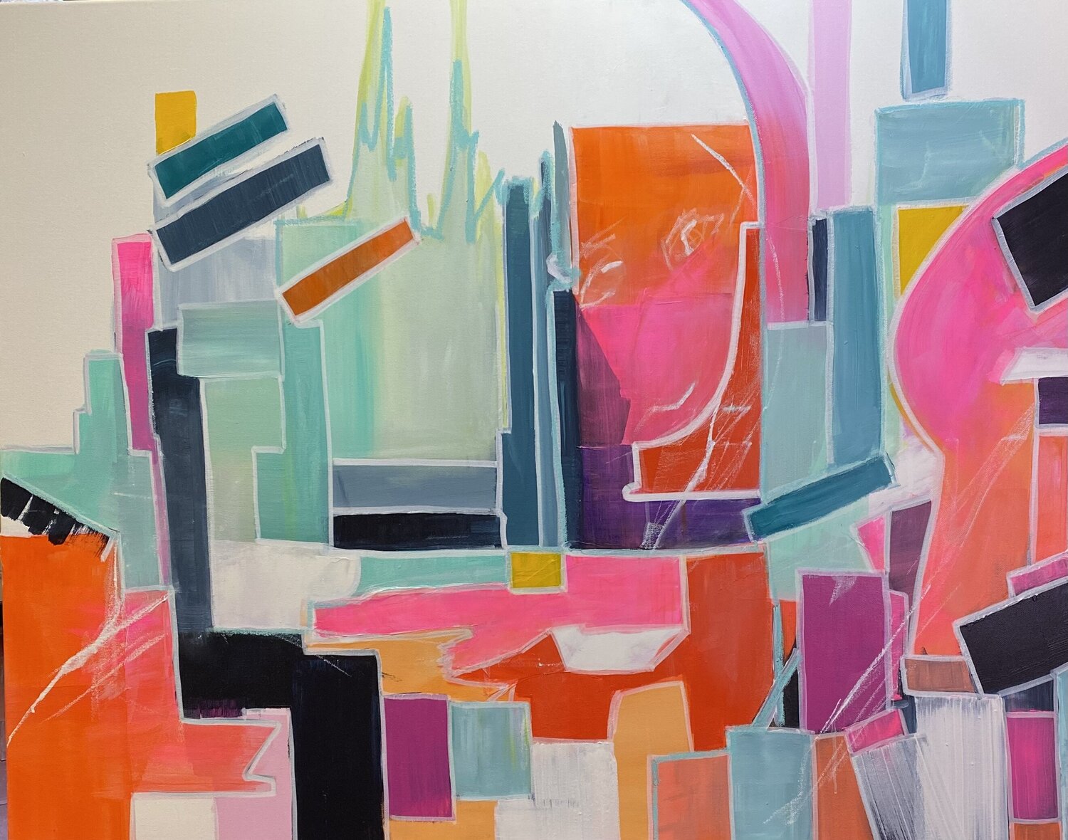 L'EFFEUILLAGE francoise leblanc Original painting for sale