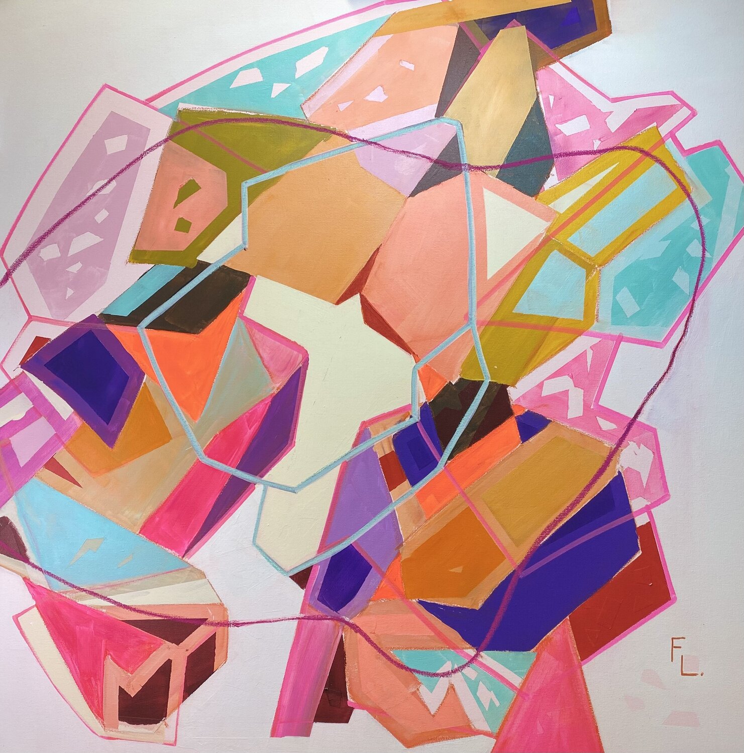 FEMMES DU MONDE francoise leblanc Original painting for sale