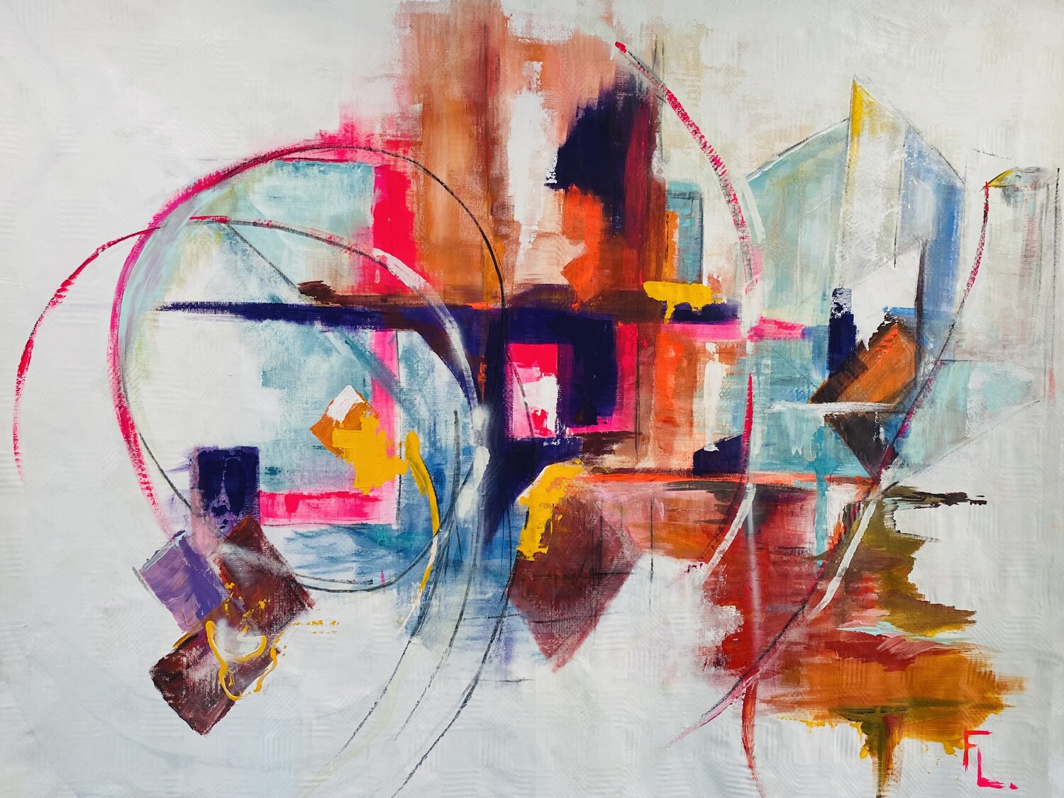 FOCUS XXL francoise leblanc Original painting for sale