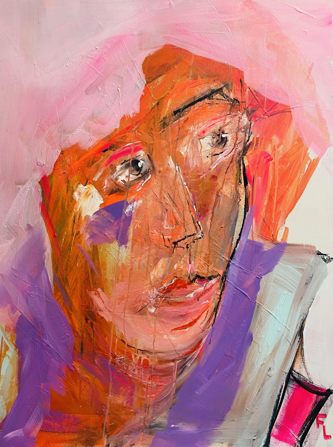 FEMME QUE J'AIME francoise leblanc Original painting for sale