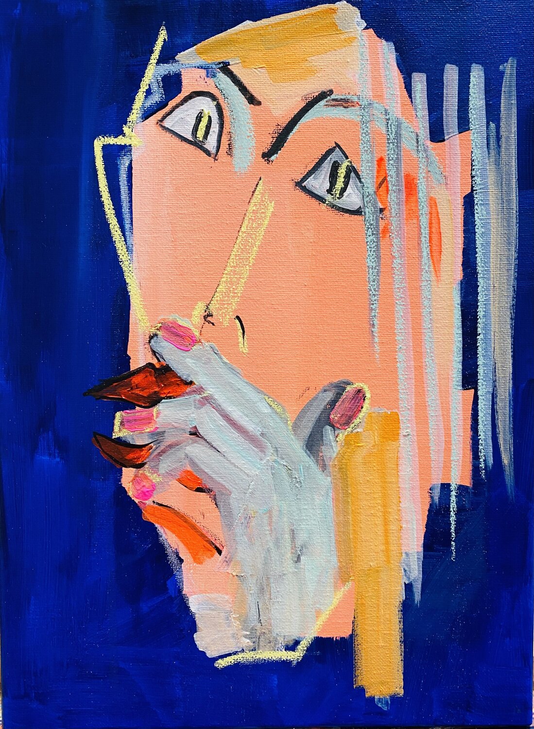 T115FEMME 2050 francoise leblanc Original painting for sale