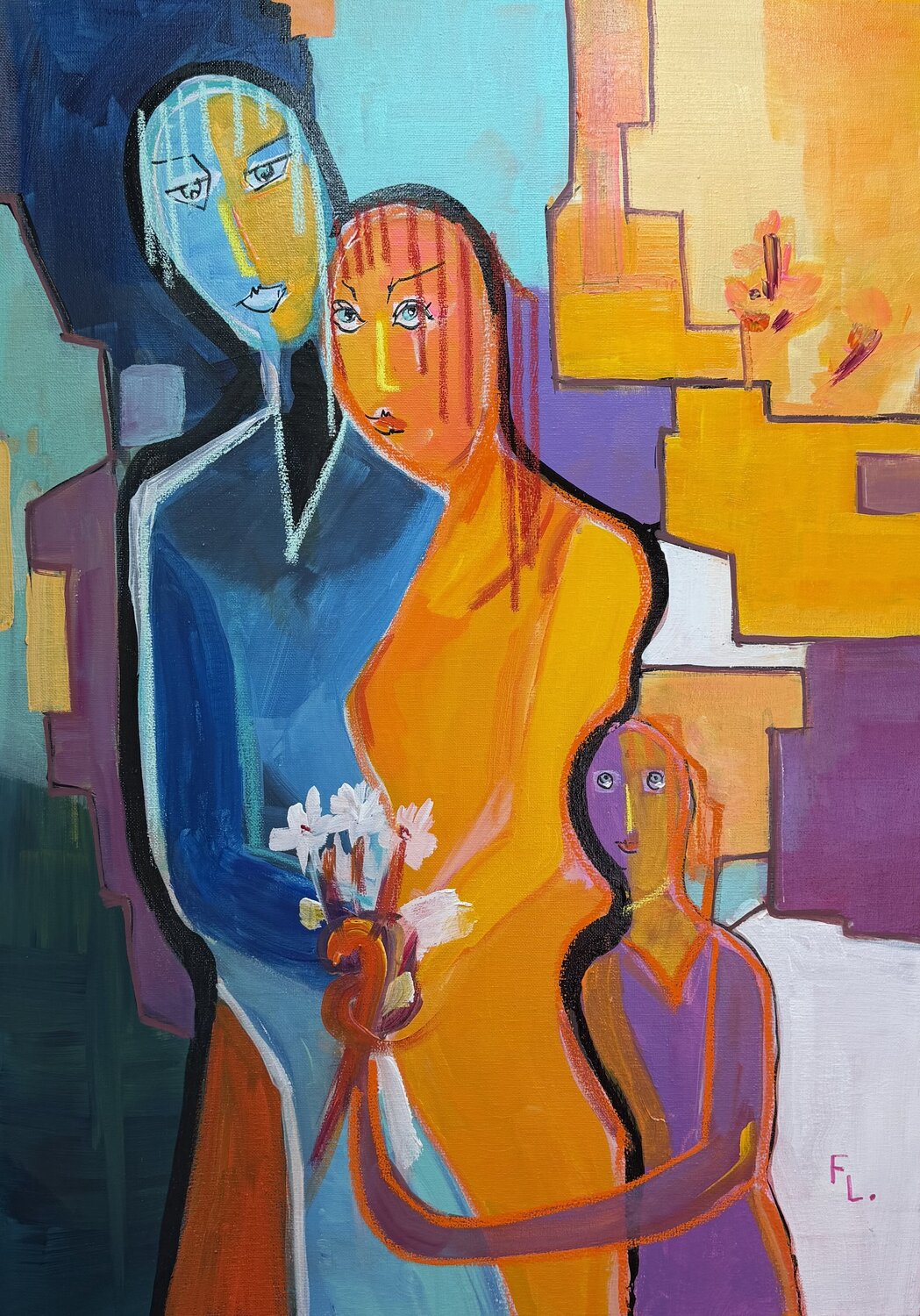 UNION francoise leblanc Original painting for sale