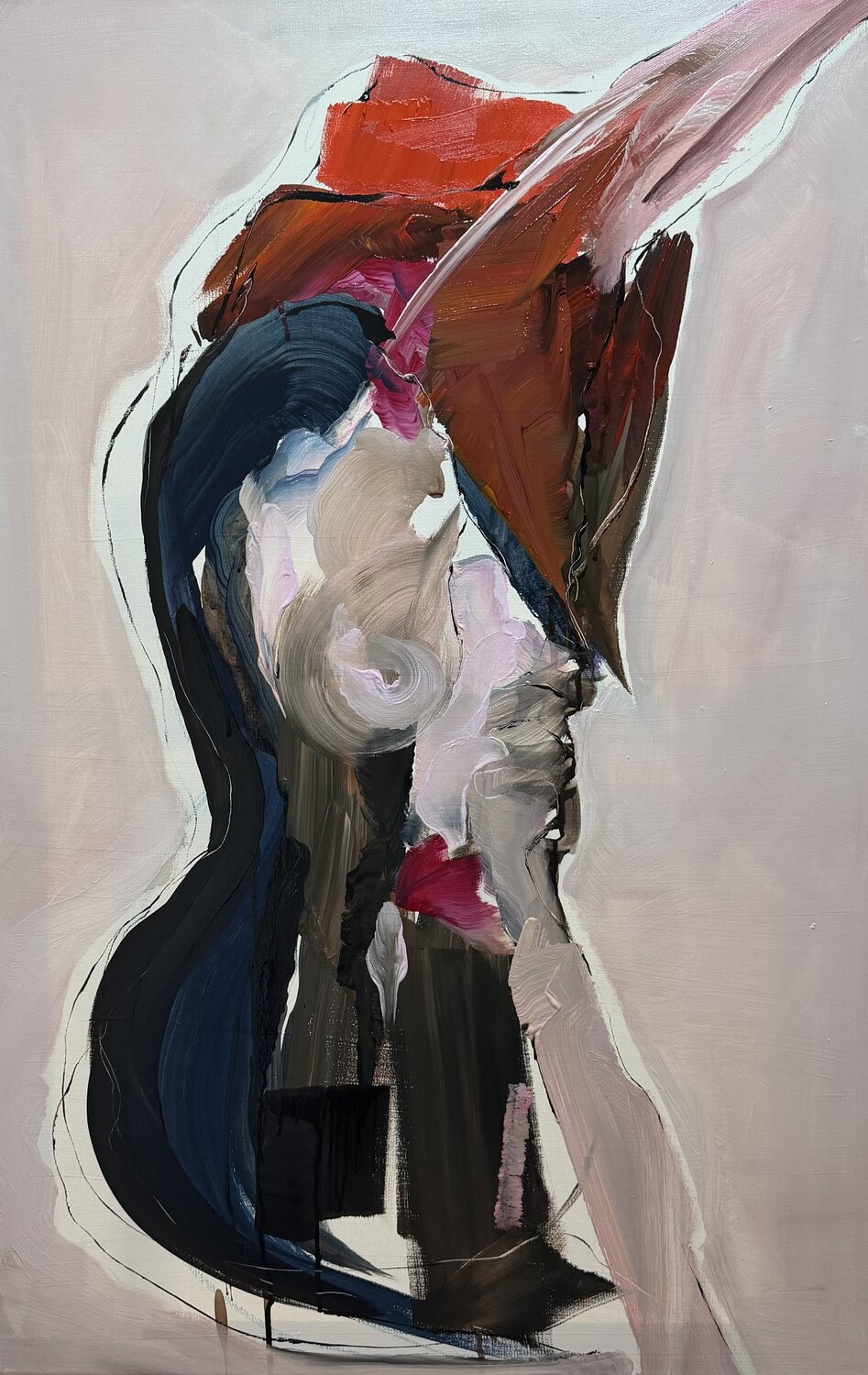 LE VOILE DÉCHIRÉ francoise leblanc Original painting for sale