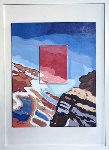 Cliff Jump by Zezinha Farrajota, Painting for Sale on Select