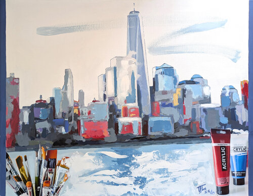 New York Stories by Zezinha Farrajota, Painting for Sale on Select