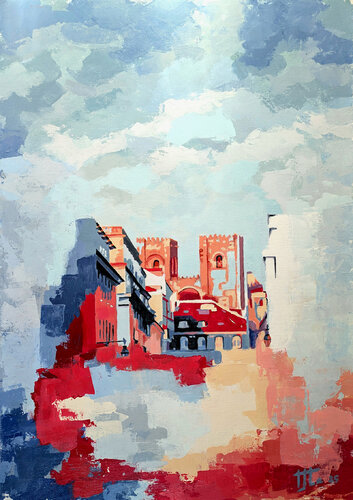 Lisbon Cathedral by Zezinha Farrajota, Painting for Sale on Select