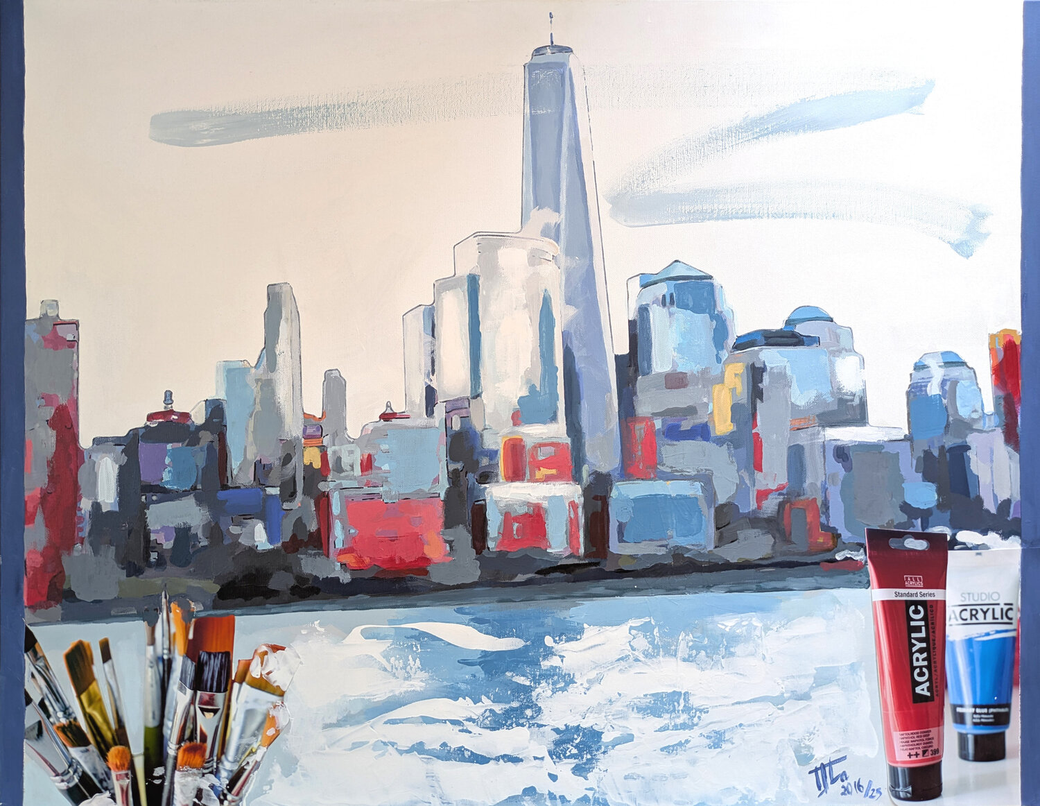 New York Stories Zezinha Farrajota Original painting for sale