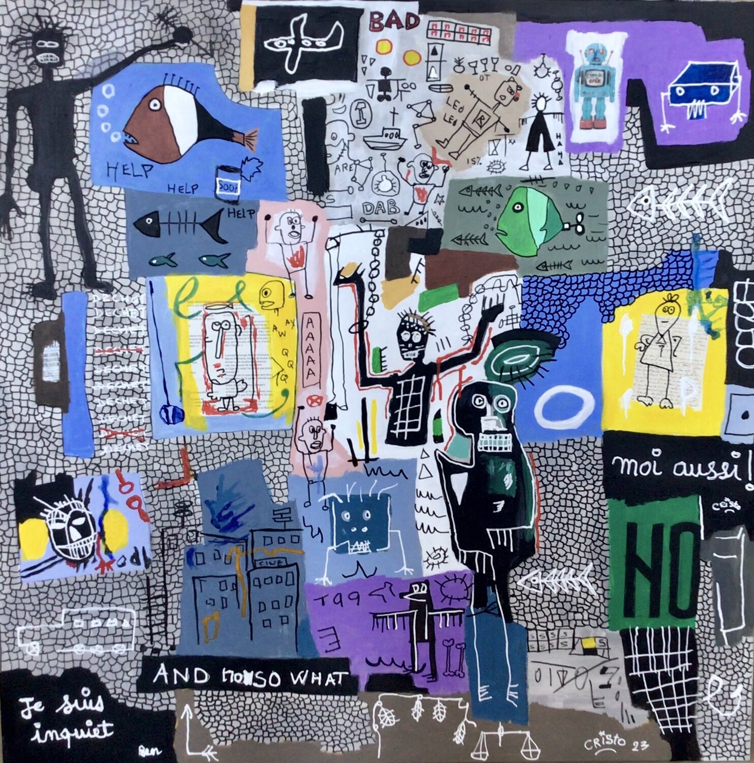 And now so what Renaud Cristofari Original painting for sale
