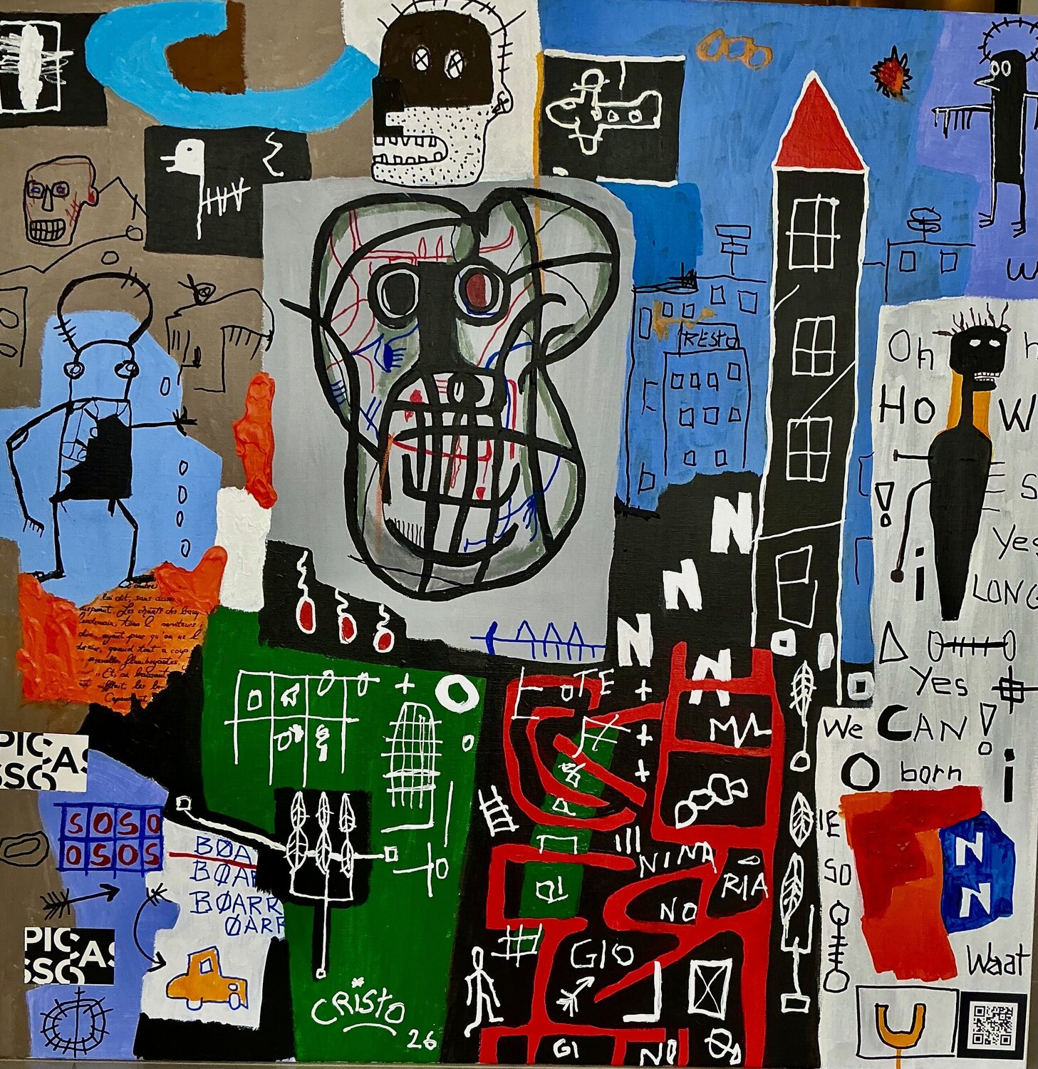 Le monde dans ma tête Renaud Cristofari Original painting for sale