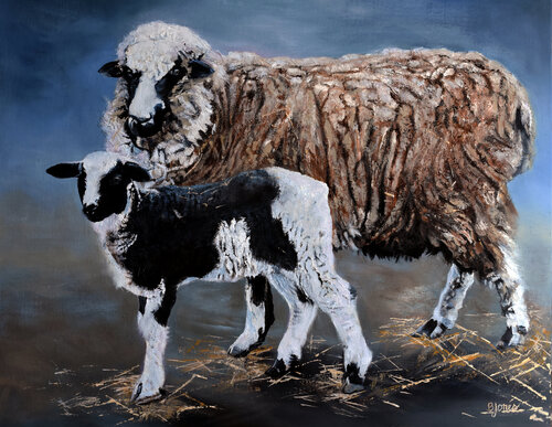 Peaches and Son by Bobbe Jones, Painting for Sale on Select