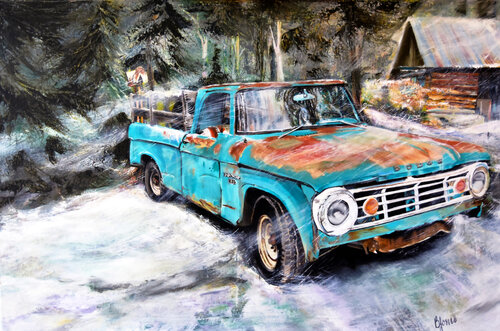 First Snowfall by Bobbe Jones, Painting for Sale on Select