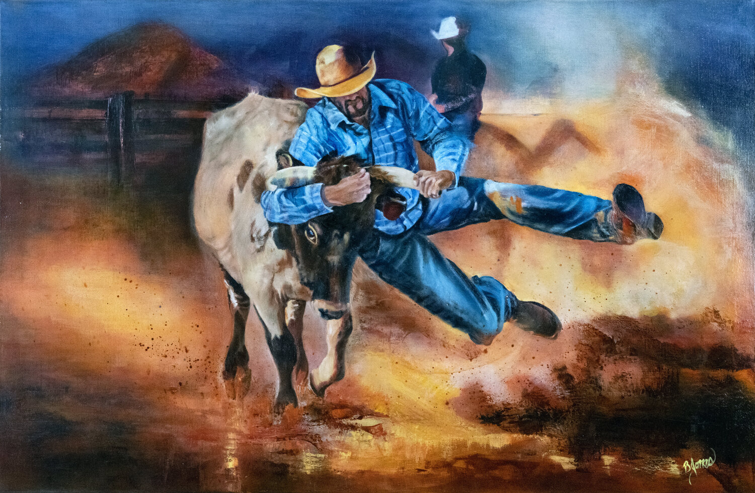 The Wrangler Bobbe Jones Original painting for sale