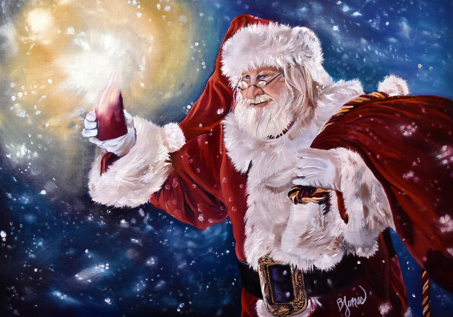 Yuletide Glow Bobbe Jones Originalgemälde zu verkaufen