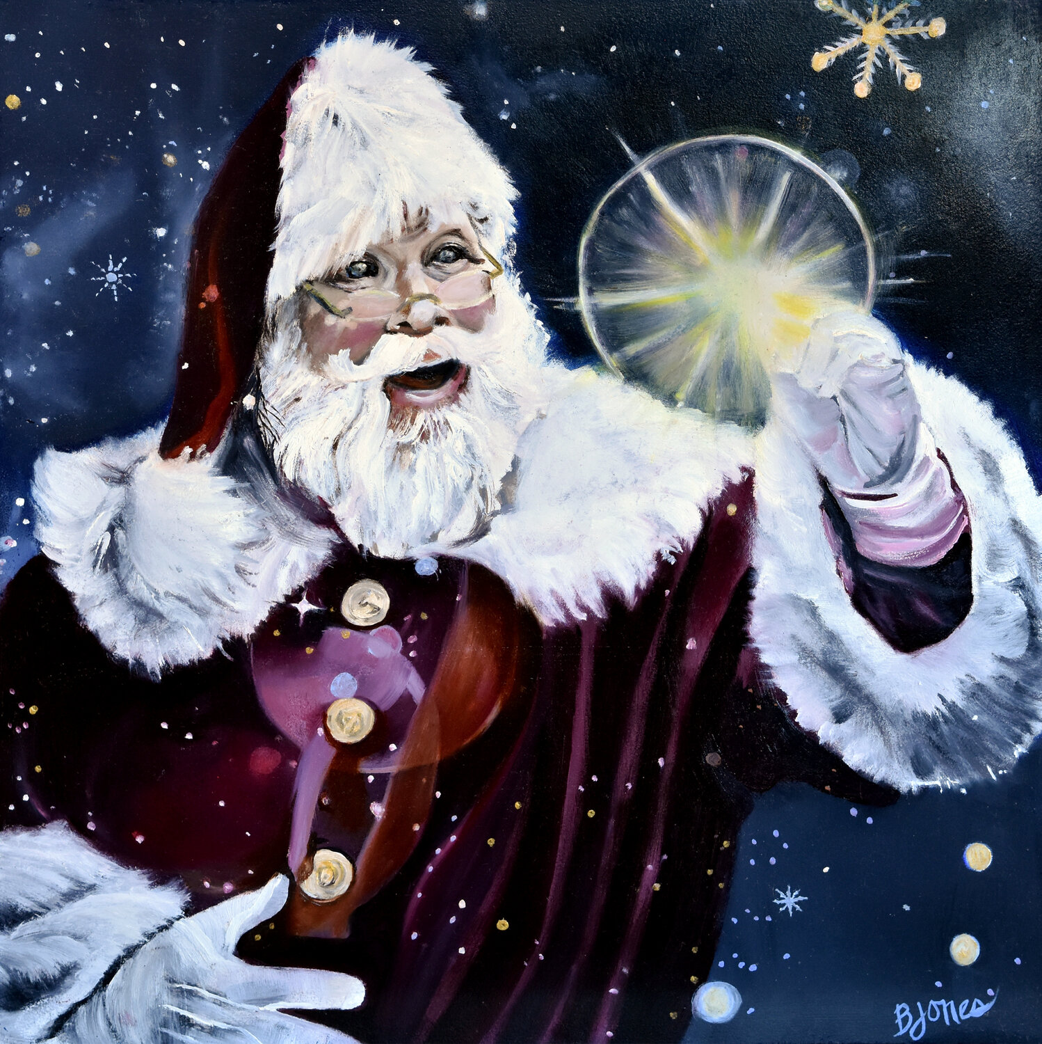 Santa's Wish Bobbe Jones Original painting for sale