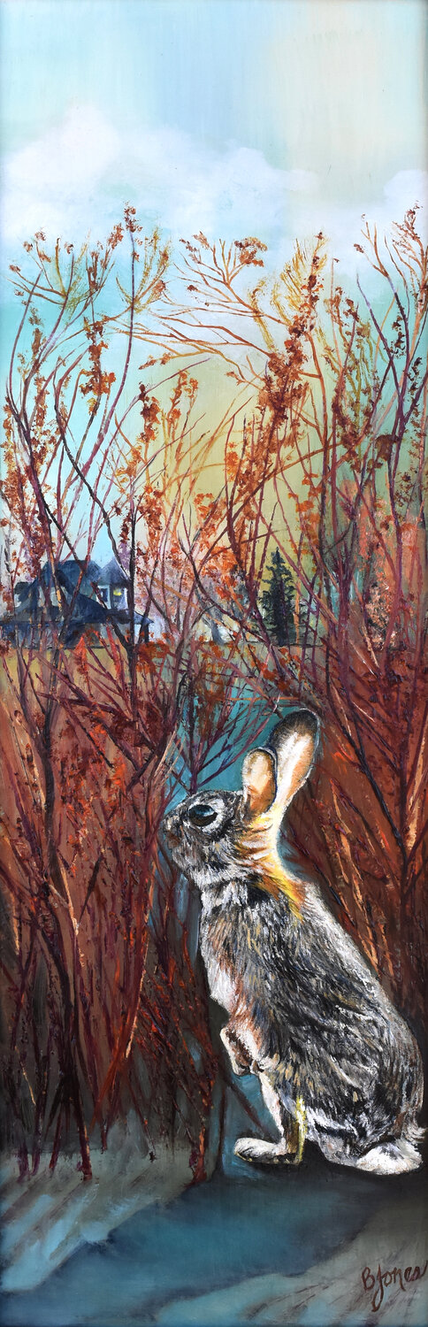 Curious Encounter Bobbe Jones Original painting for sale