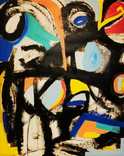 Black Lines by Hiedi Schmitz, Painting for Sale on Select