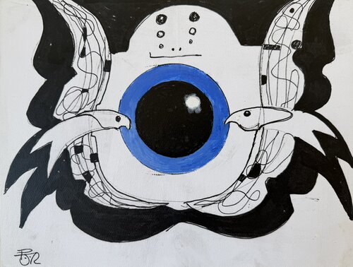 The Blue Eye /Eagle Flies by PJ Riley, Painting for Sale on Select