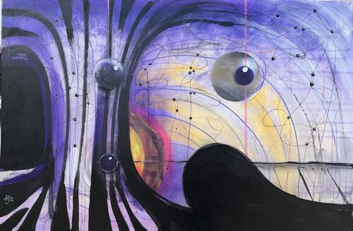 Parrots : Purple Parakeet by PJ Riley, Painting for Sale on Select