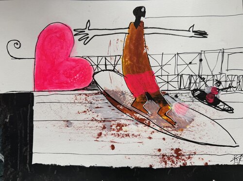 Ride The Wave You Are Given by PJ Riley, Painting for Sale on Select