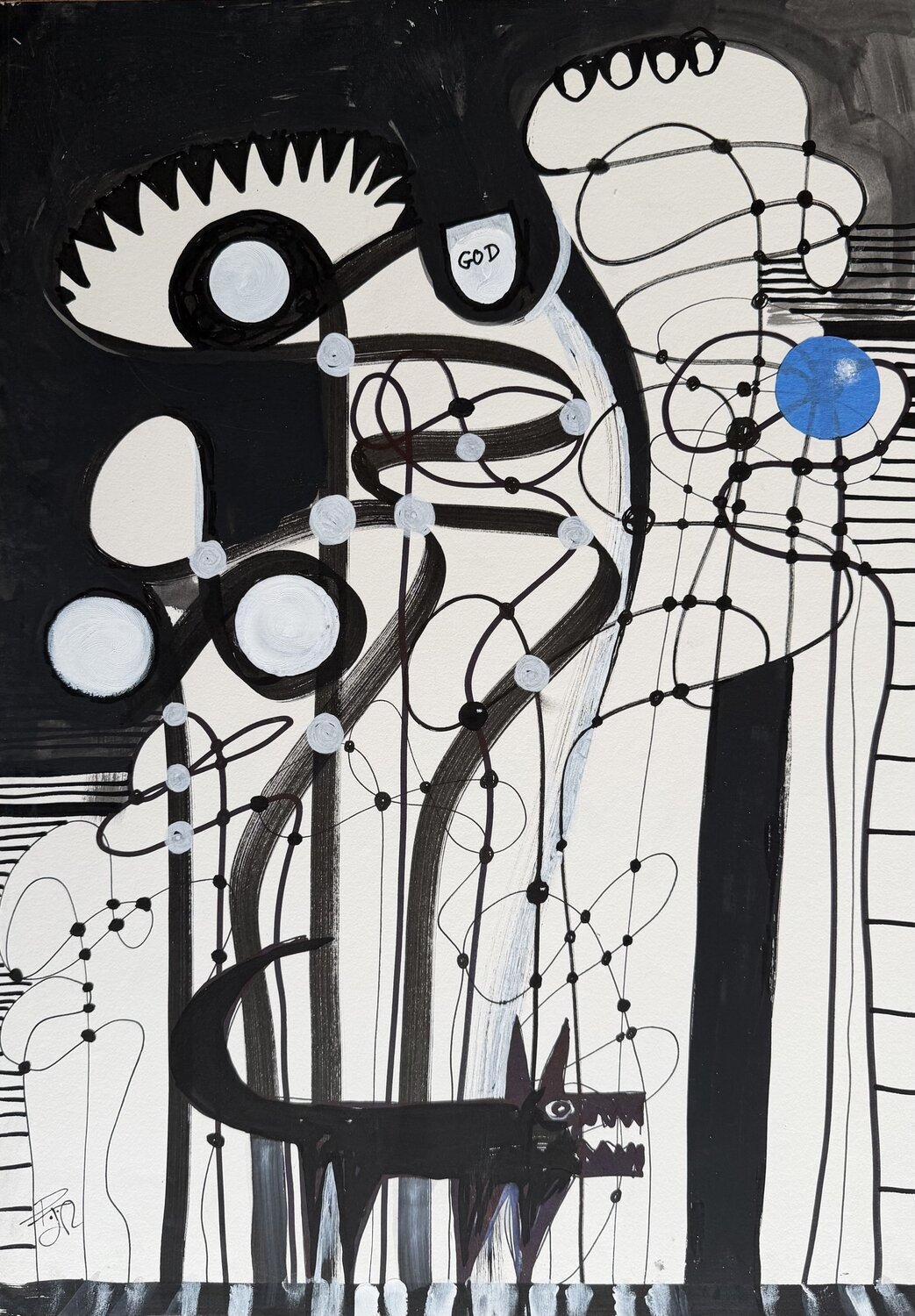 Thumb of God PJ Riley Original painting for sale