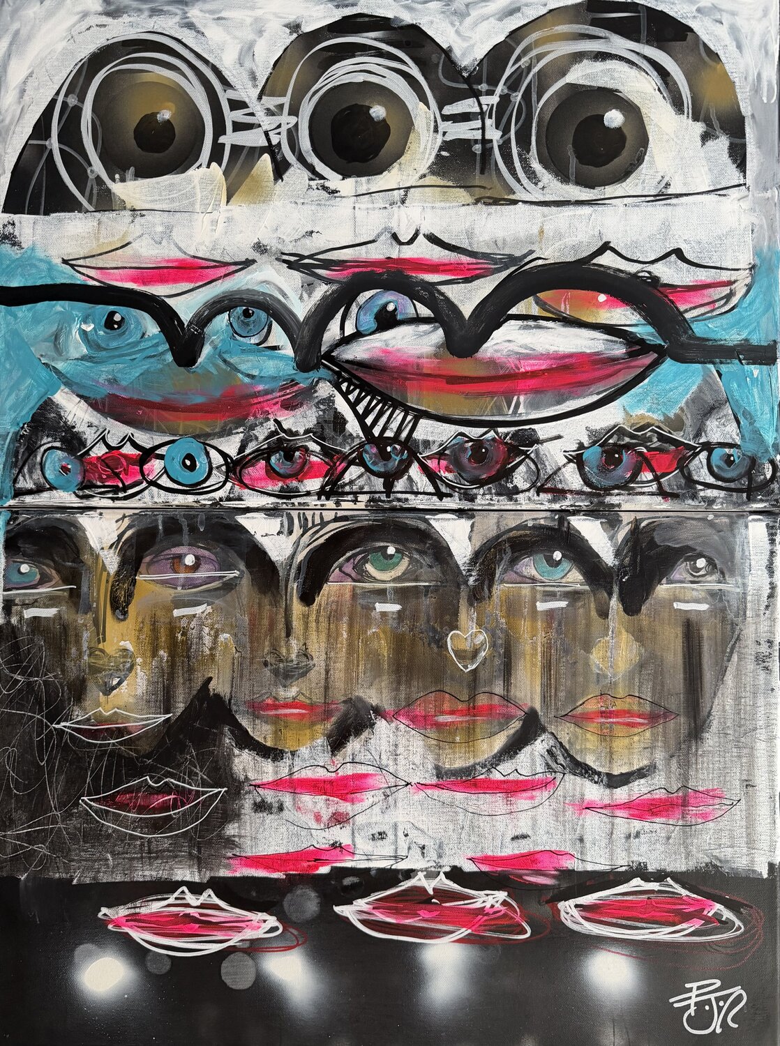 We Are Of One Mind PJ Riley Original painting for sale