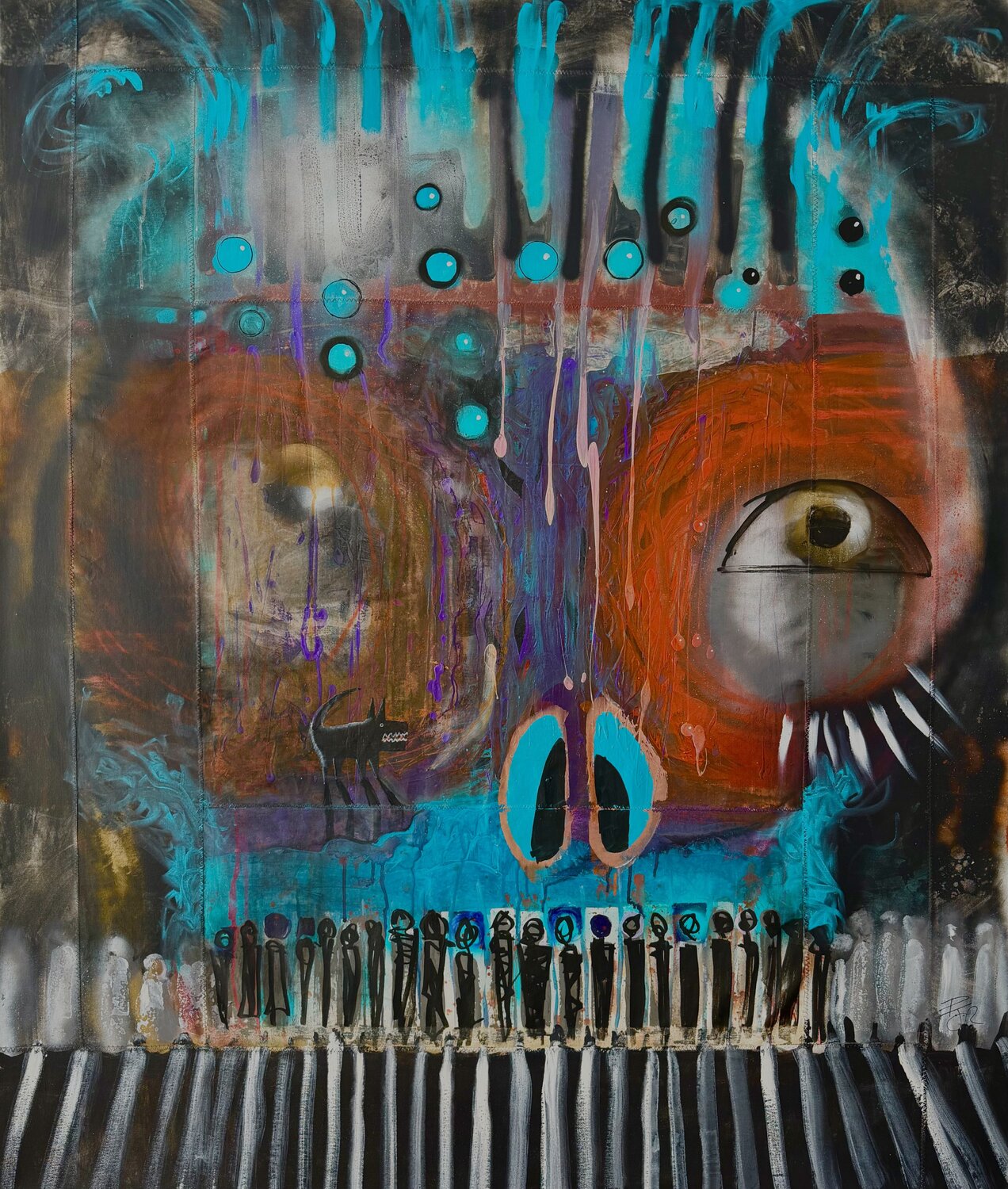 32 Souls PJ Riley Original painting for sale