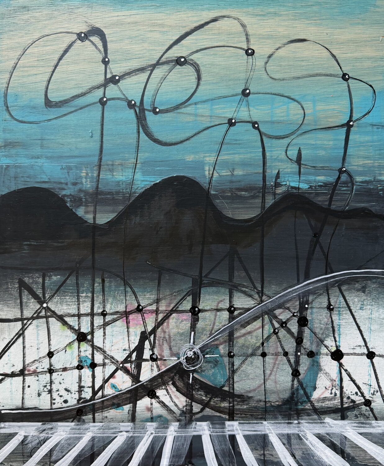 Life is a Roller Coaster PJ Riley Original painting for sale