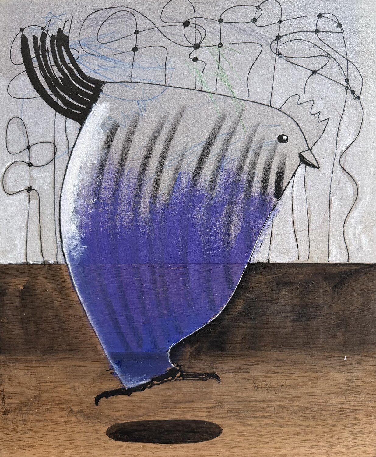 Chicken Jump PJ Riley Original painting for sale