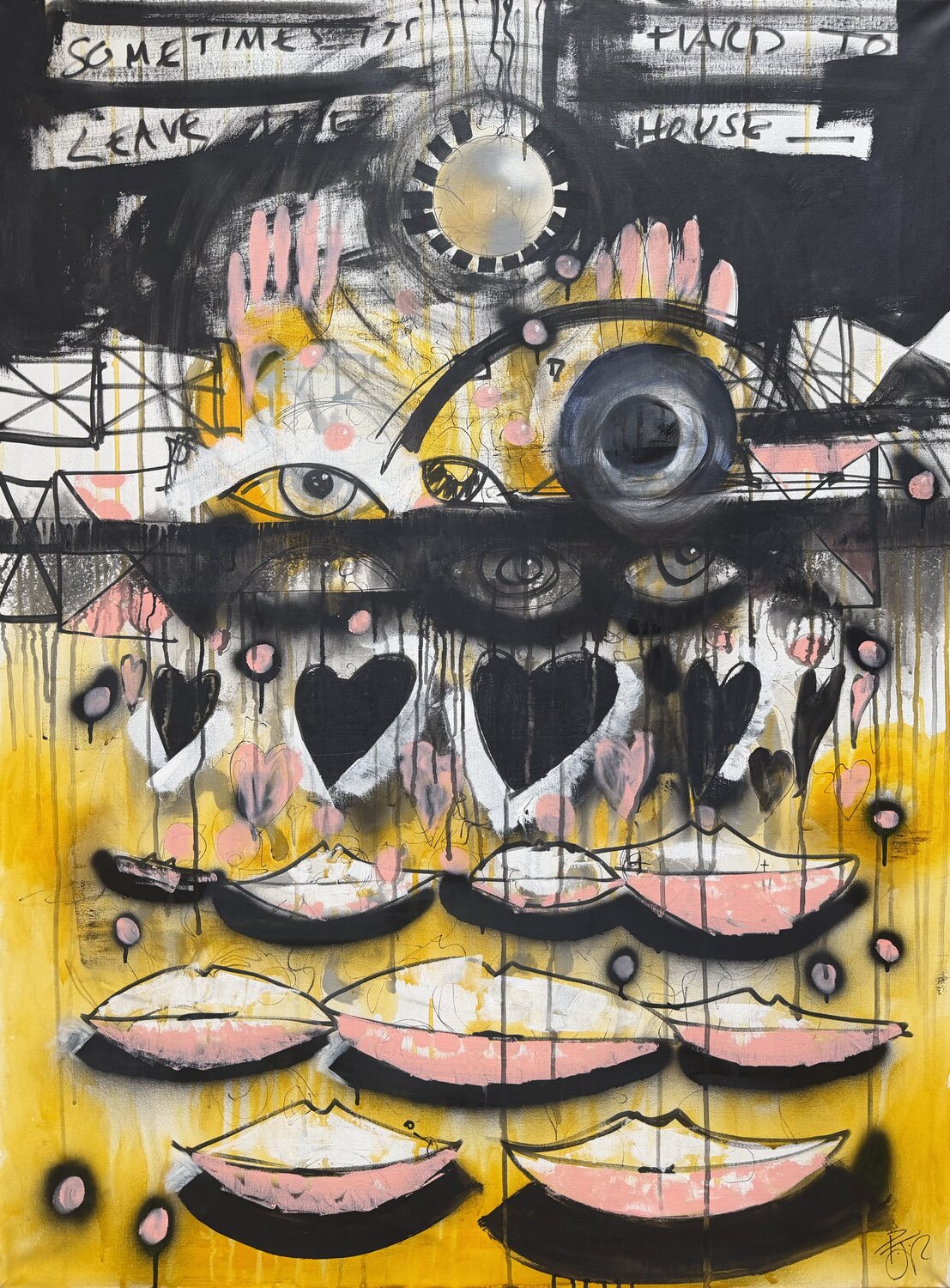 Sometimes ( its hard to leave the house) PJ Riley Original painting for sale