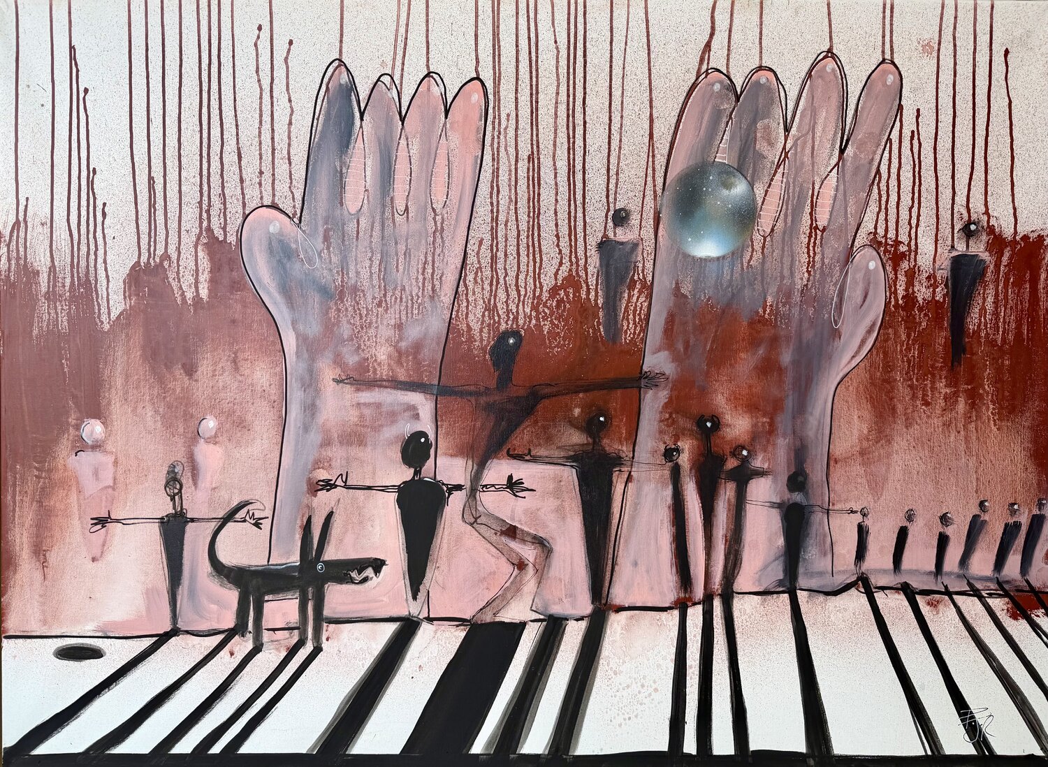Pilgrims in Progress PJ Riley Original painting for sale