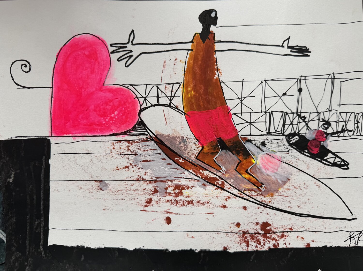 Ride The Wave You Are Given PJ Riley Original painting for sale