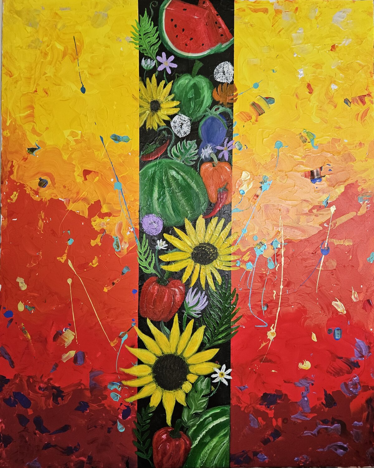 Hokkaido summer garden Lisa Smith Original painting for sale