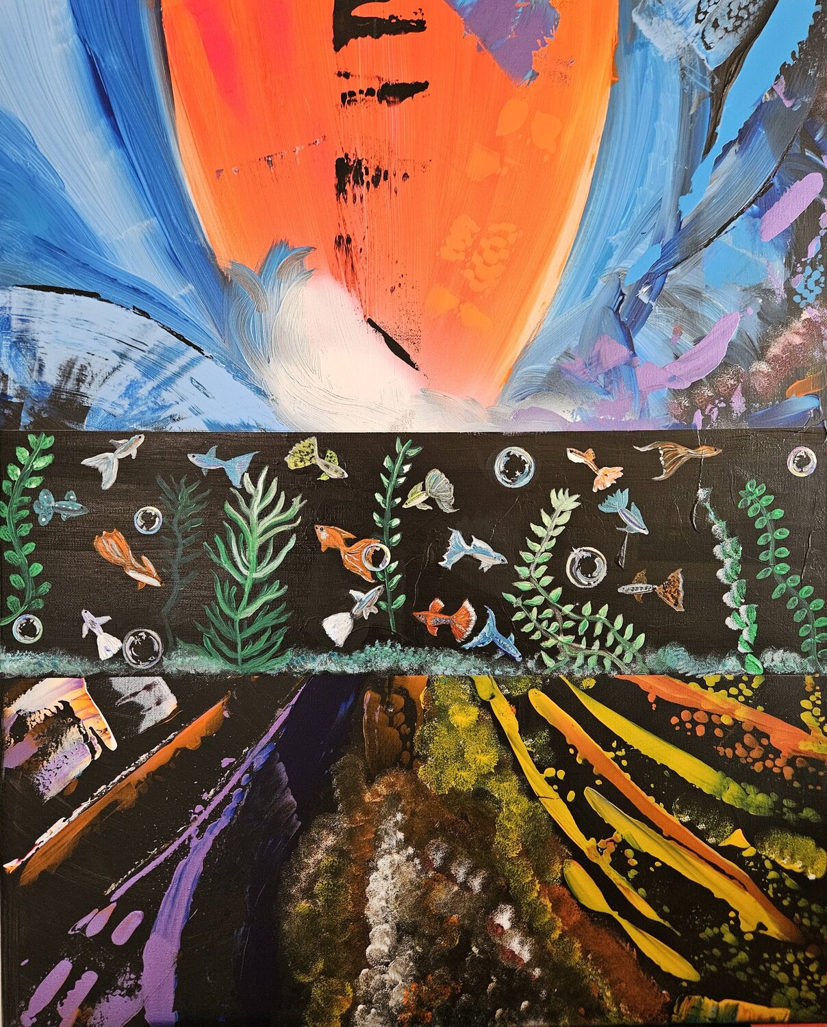 Aquatic oasis Lisa Smith Original painting for sale