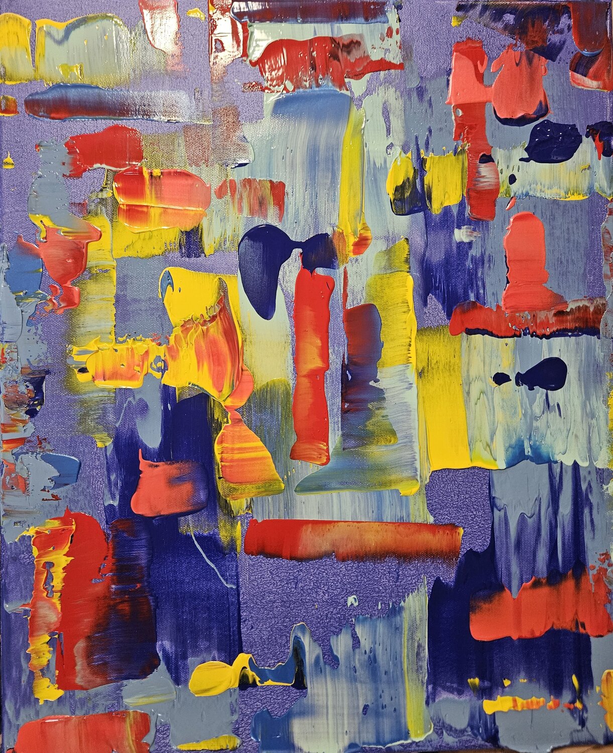 City Lights in the Rain Lisa Smith Original painting for sale