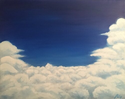 Il cielo sopra le nuvole by Roberto Porcella, Painting for Sale on Select